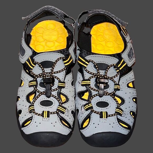 Khombu Boys Kyle 1182623 Gray Waterproof Drawstring Hiking Sandals Size 2 - Picture 3 of 8